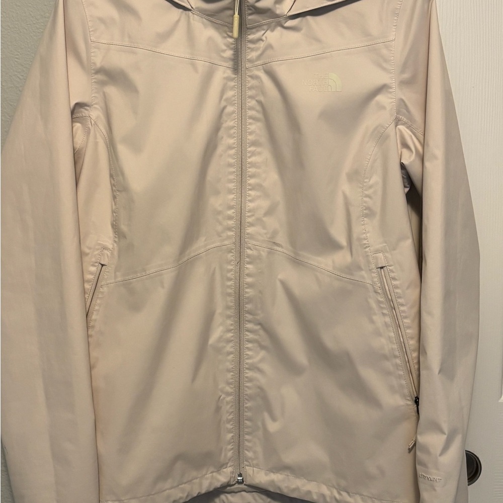 The North Face Women's Light Beige Hooded Utility / Rain Jacket
